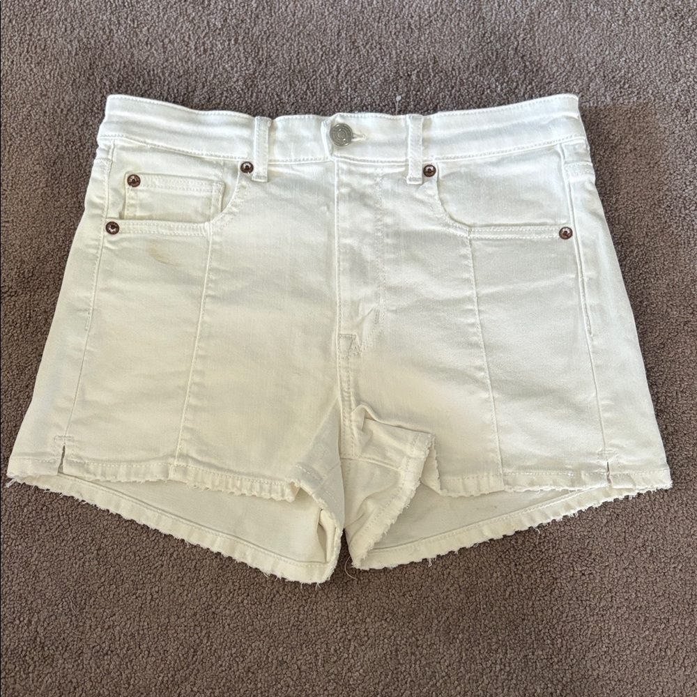 American Eagle Outfitters Cream Jean Shorts